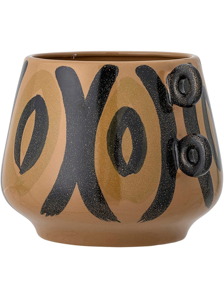 Bloomingville Blumentopf ''Hayan'' in Hellbraun/ Schwarz - (B)24,5 x (H)13 x (T)18 cm günstig kaufen onesize