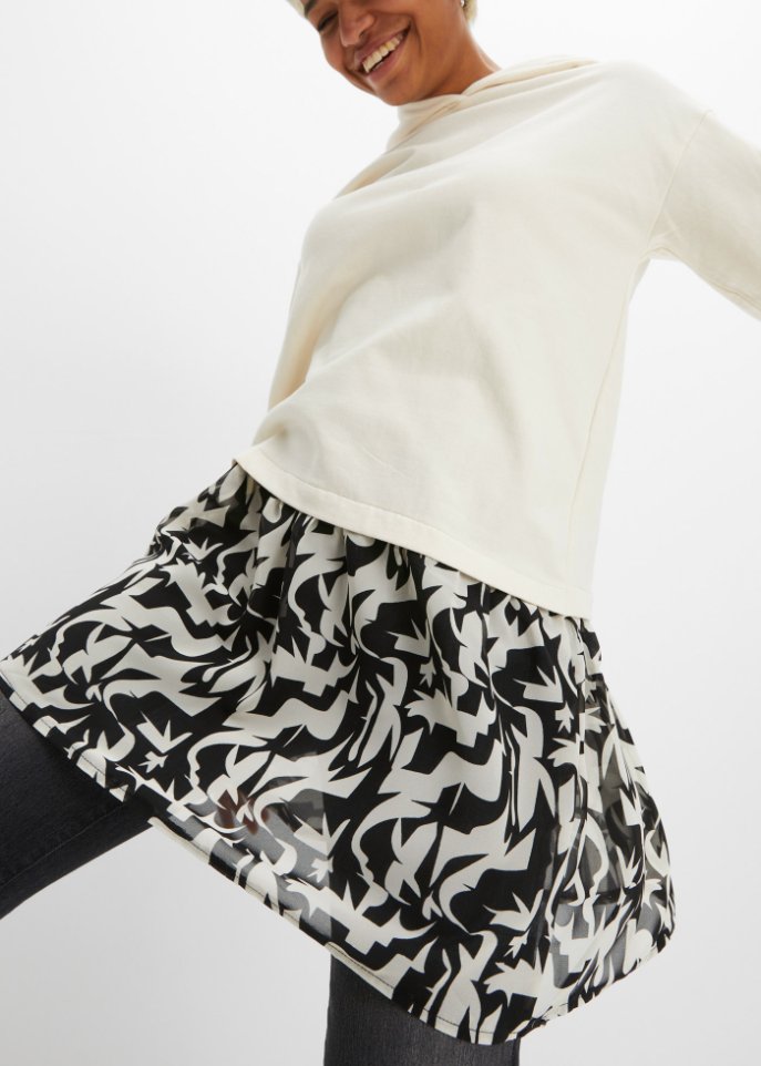 Sweatshirt mit Rockansatz