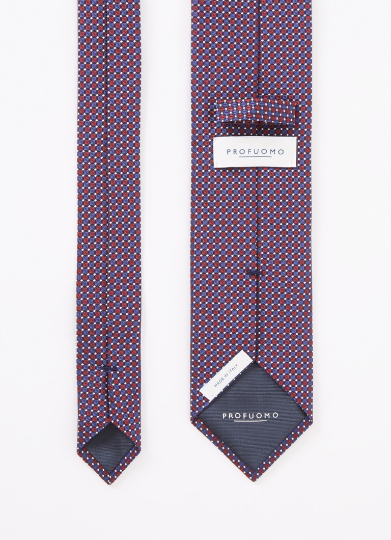 Profuomo Silk Tie with Graphic Print