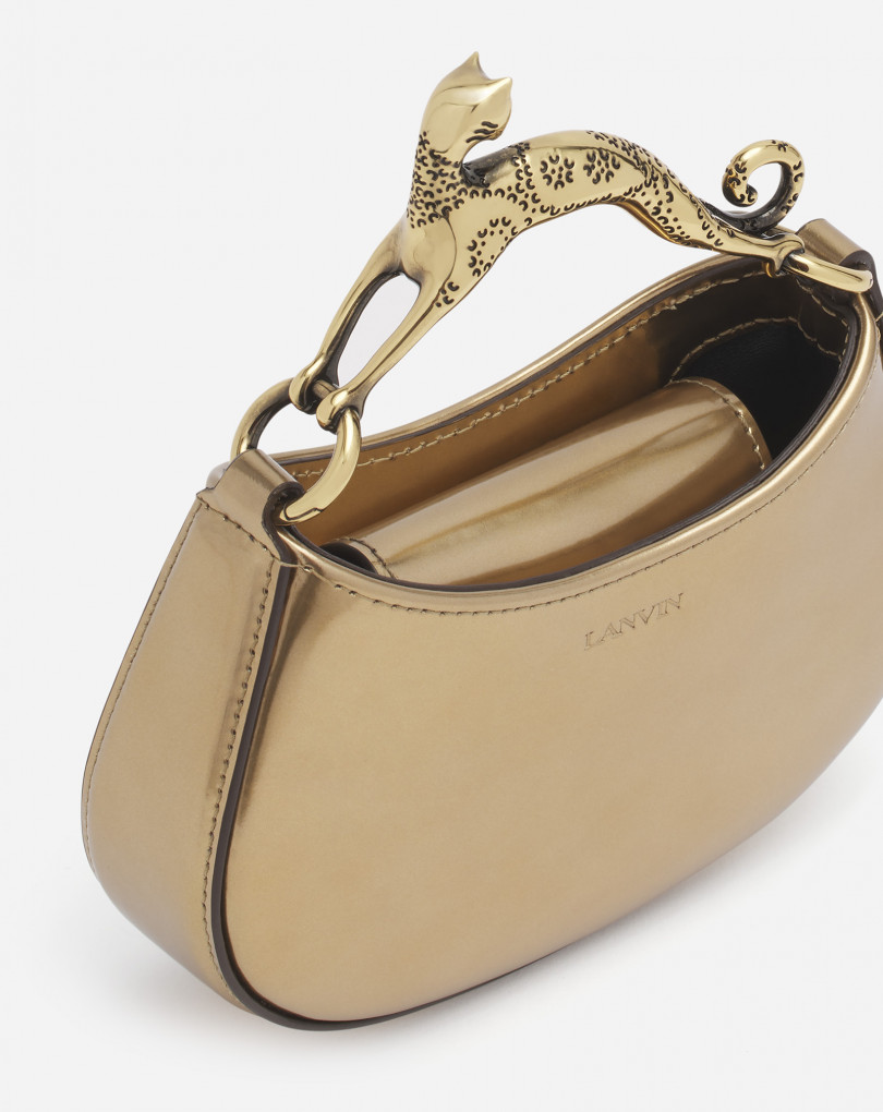 SAC HOBO CAT NANO EN CUIR MÉTALLISÉ