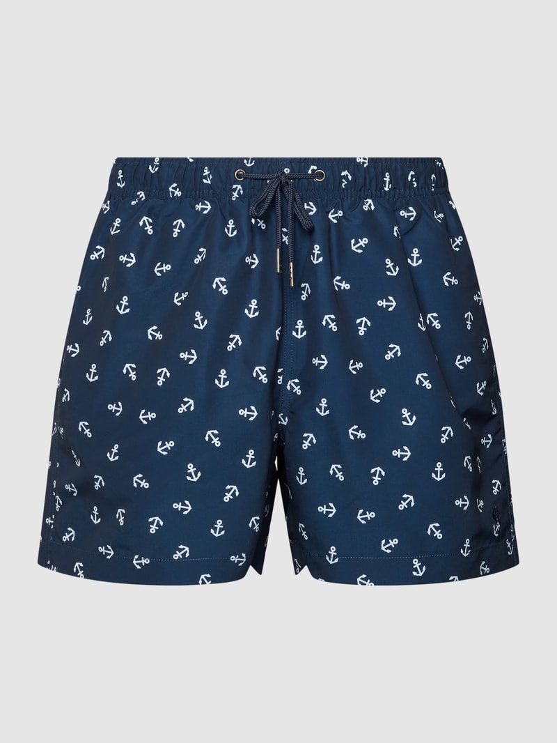 Badehose mit Allover-Muster in marineblau