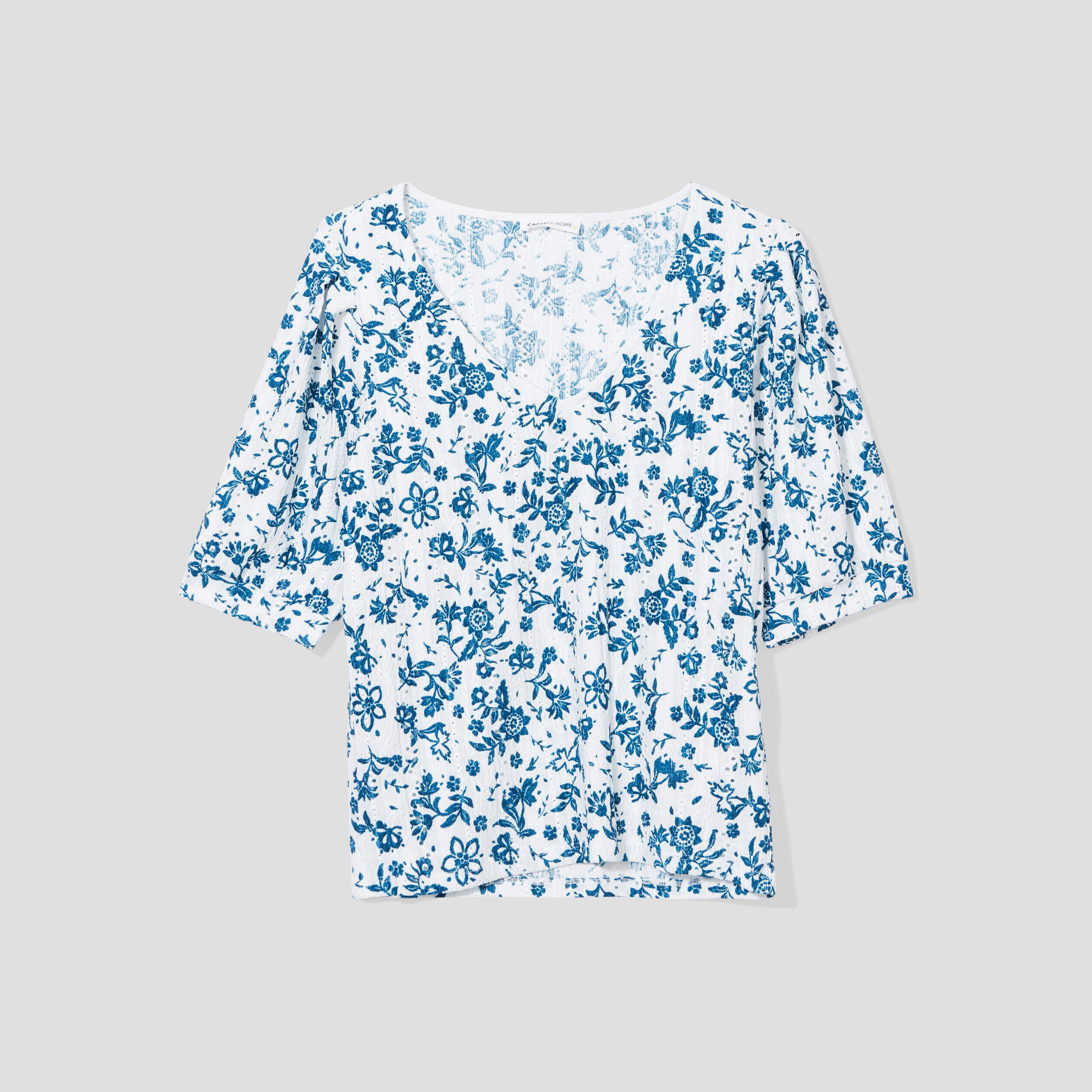 T-shirt à manches courtes blanc femme | Cache Cache
