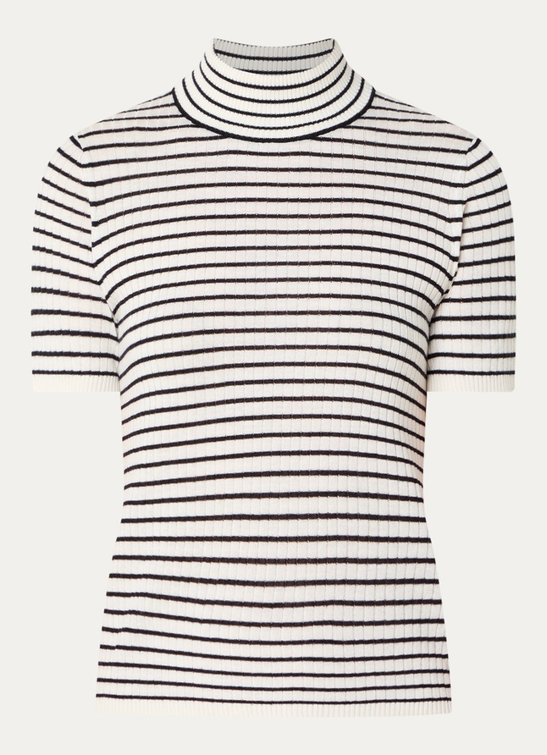 MaxMara Fiemma fine-knit top in silk blend with stripe print