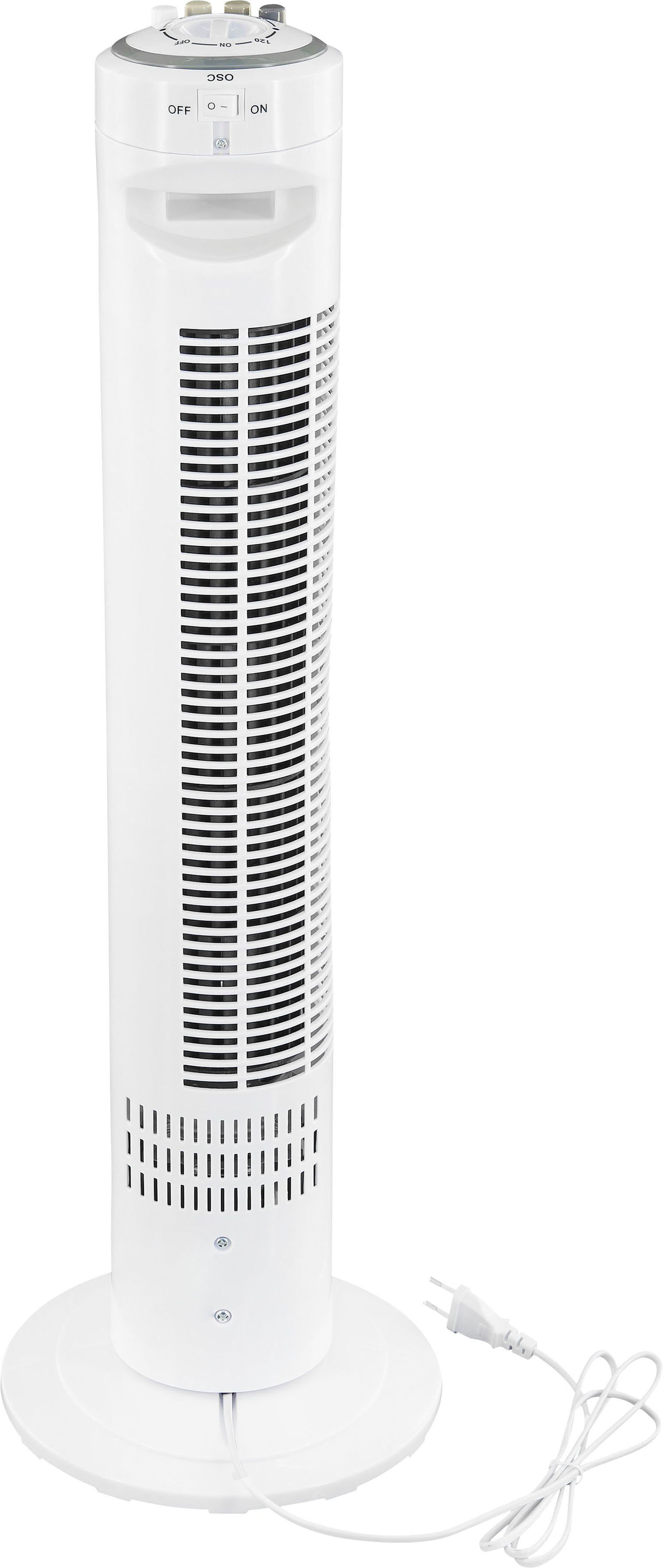 exquisit Standventilator VS 34570 we, inkl. Oszillation & 45 W Leistung, weiß