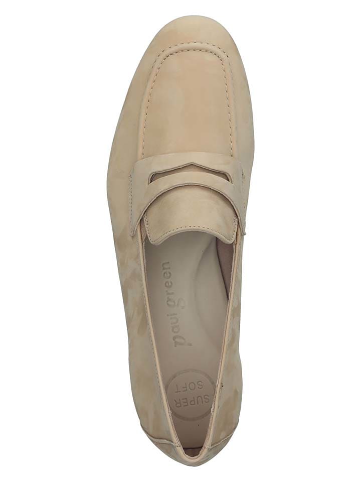 Paul Green Leder-Mokassins in Beige günstig kaufen
