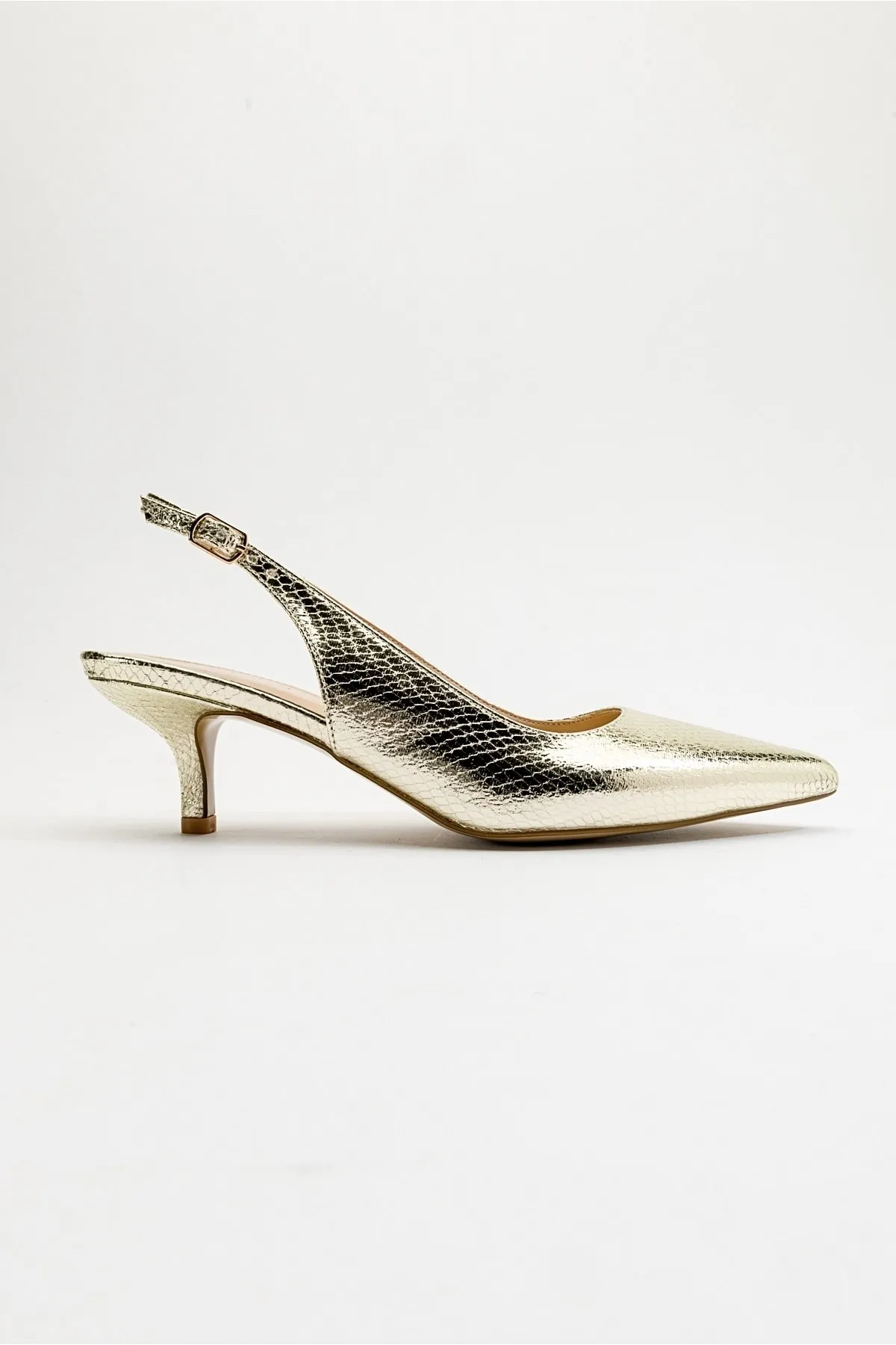 LuviShoes  Value Damen-Schuhe mit Absatz und Goldmuster