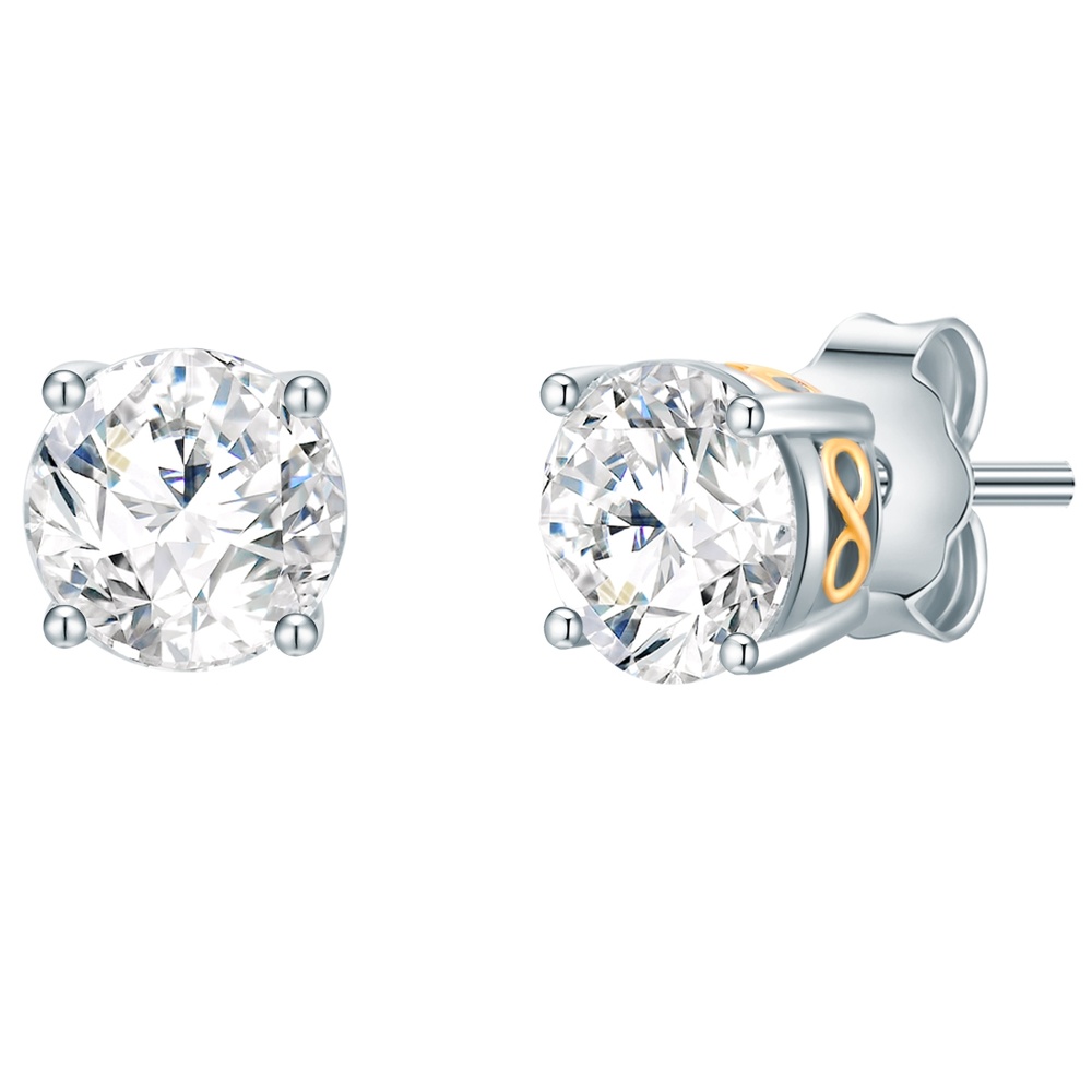 Trilani Boucles doreilles Signe infini Argent sterling Oxyde de zirconium (CZ) en Argent/ Boucles d'oreilles