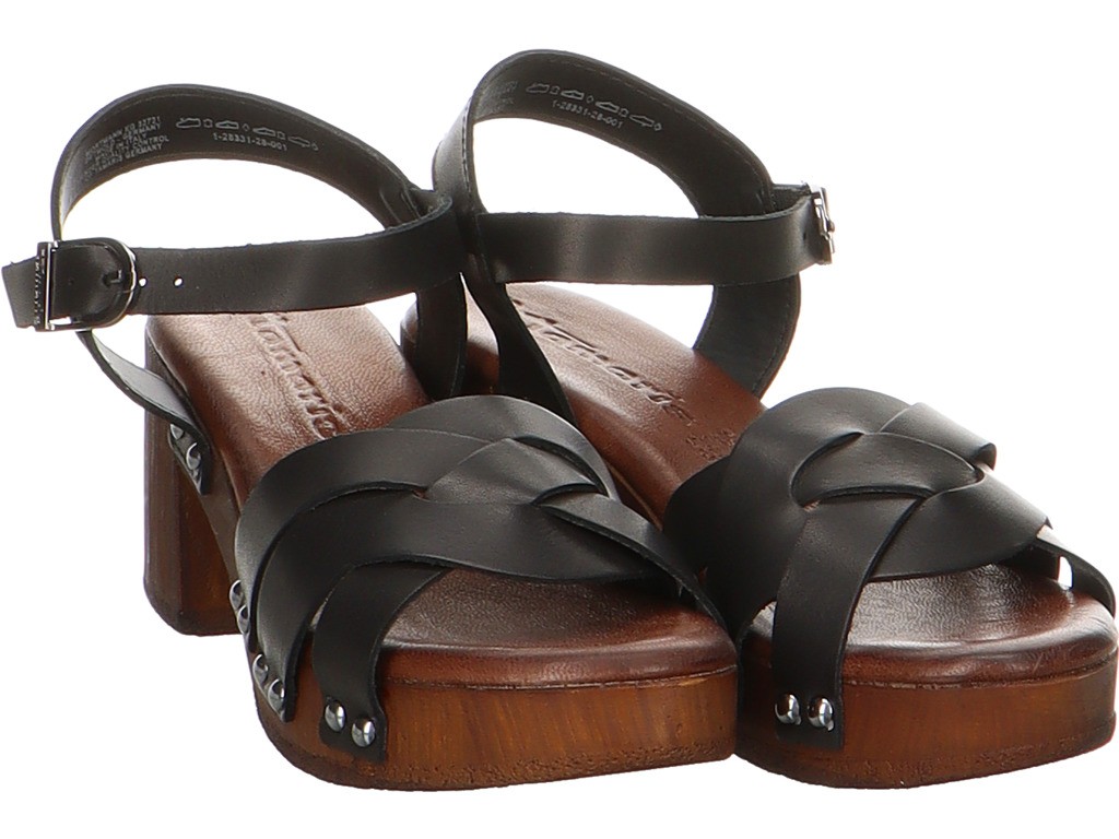 TAMARIS Plateau Sandalen schwarz
