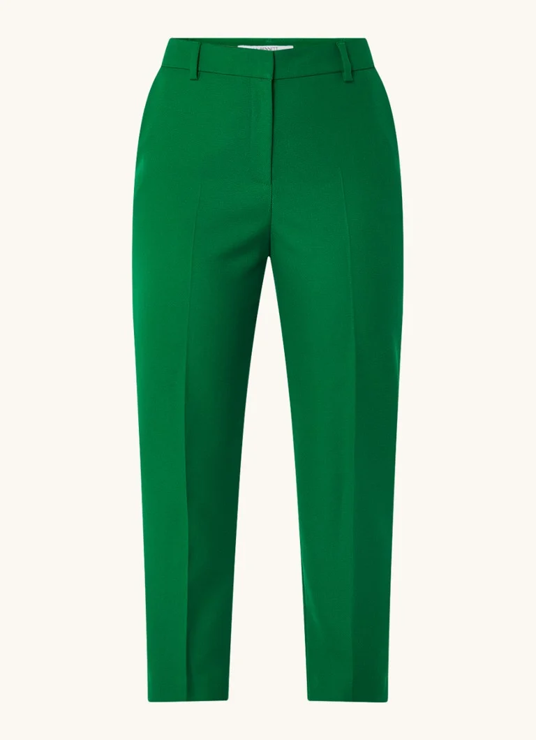 Pantaloni chino cropped LKBennett Mariner, a vita medio-alta e gamba affusolata con piega stirata