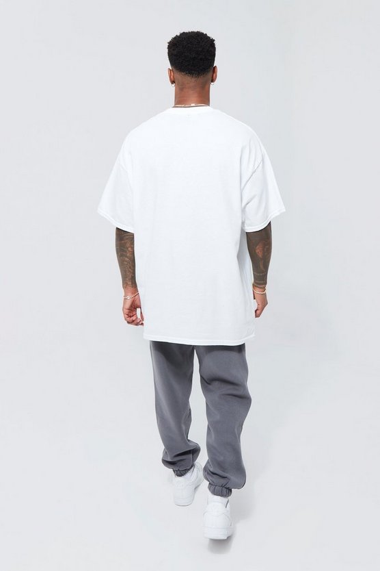 Oversize T-Shirt mit Marvel Justice League Print