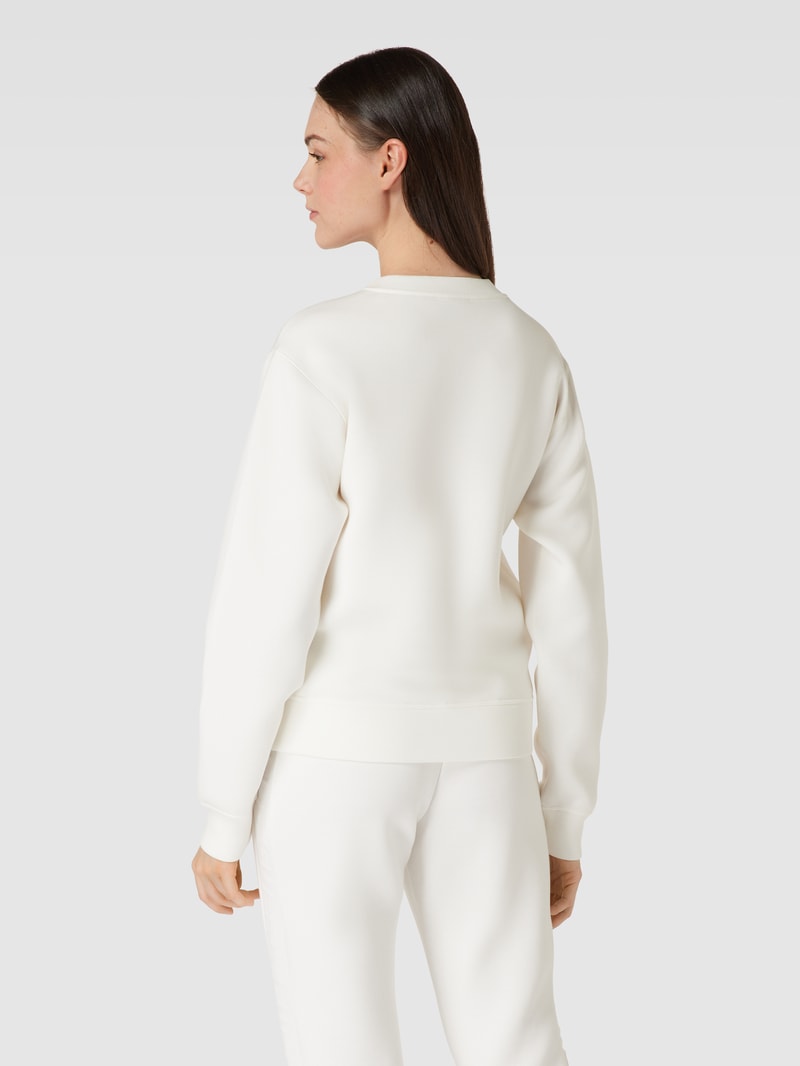 Sweatshirt mit Label-Print Modell 'ELLY' in ecru