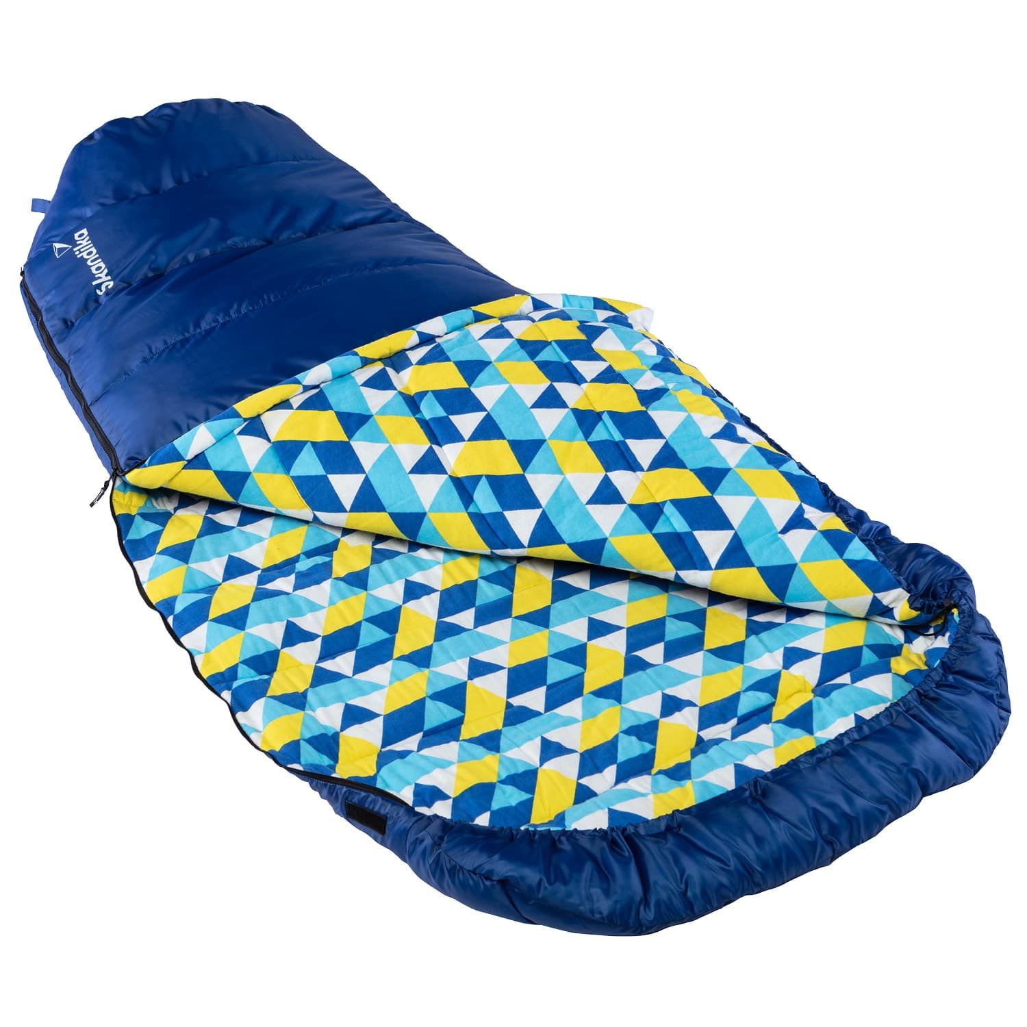 Skandika Vegas Flanell XXL RV links blauer Schlafsack