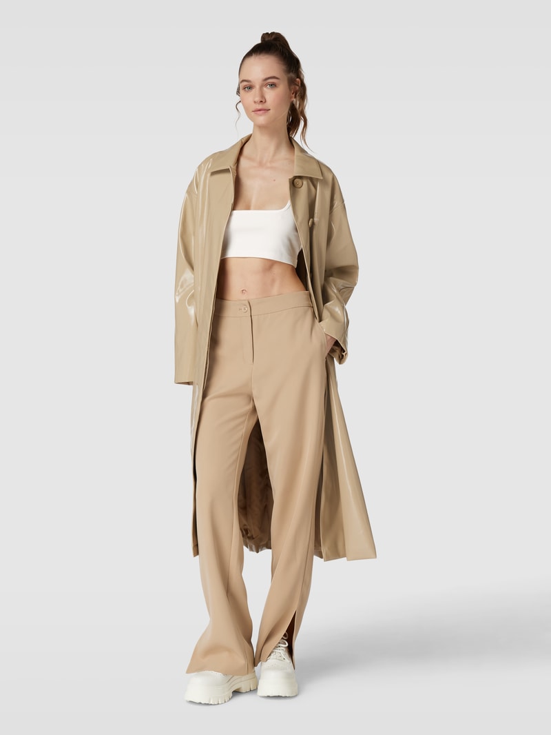 Bralette mit Leder-Patch in offwhite