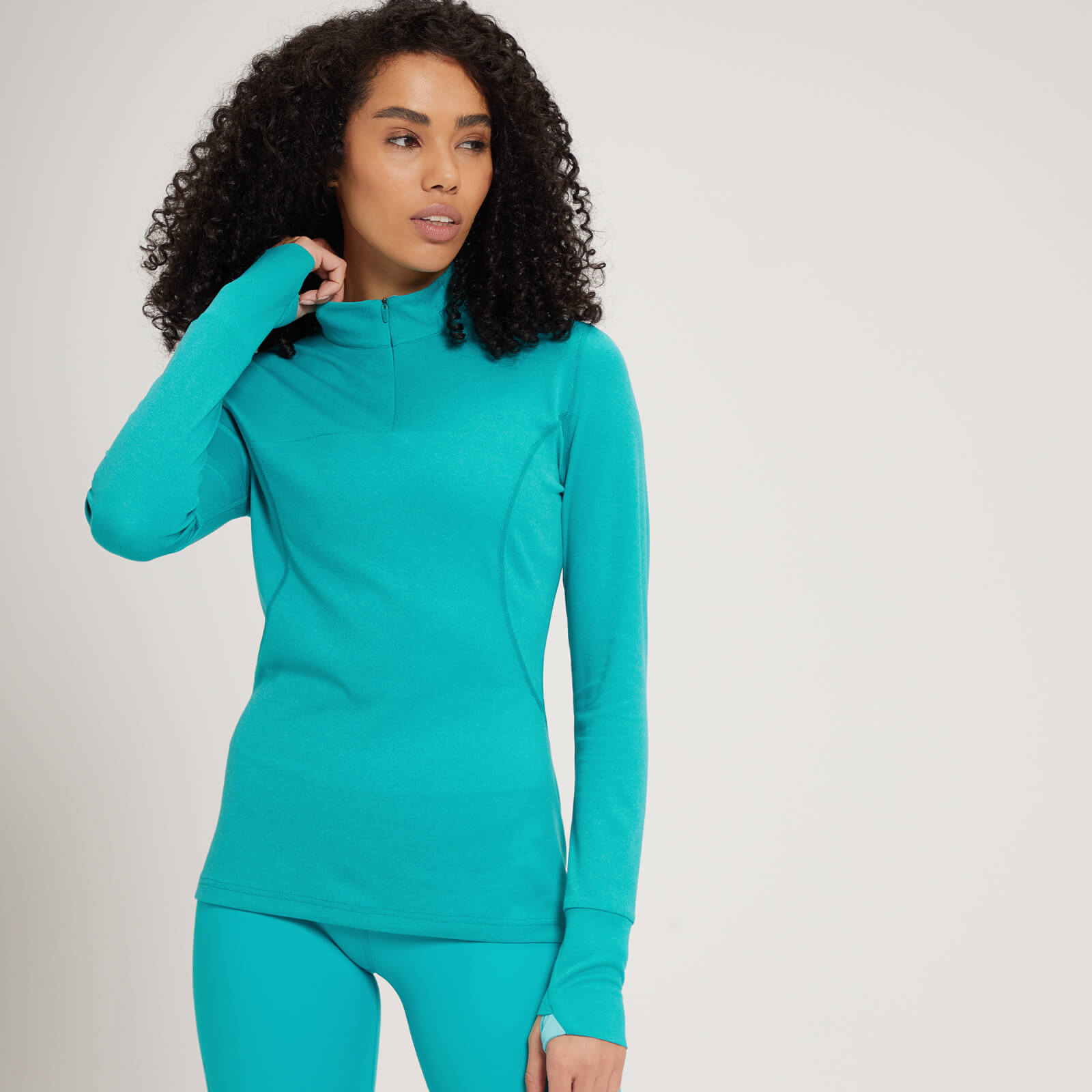 Haut à fermeture éclair ¼ coupe classique MP Power Ultra pour femmes – Lagon