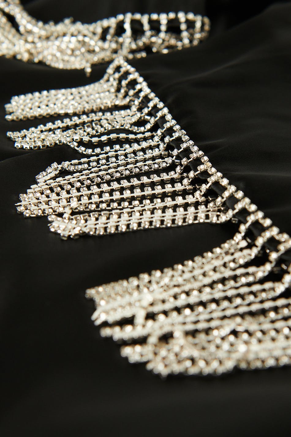 Rhinestone fringe trousers