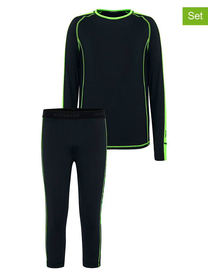 Chiemsee 2tlg. Sportwäsche-Set in Schwarz/ Grün günstig kaufen