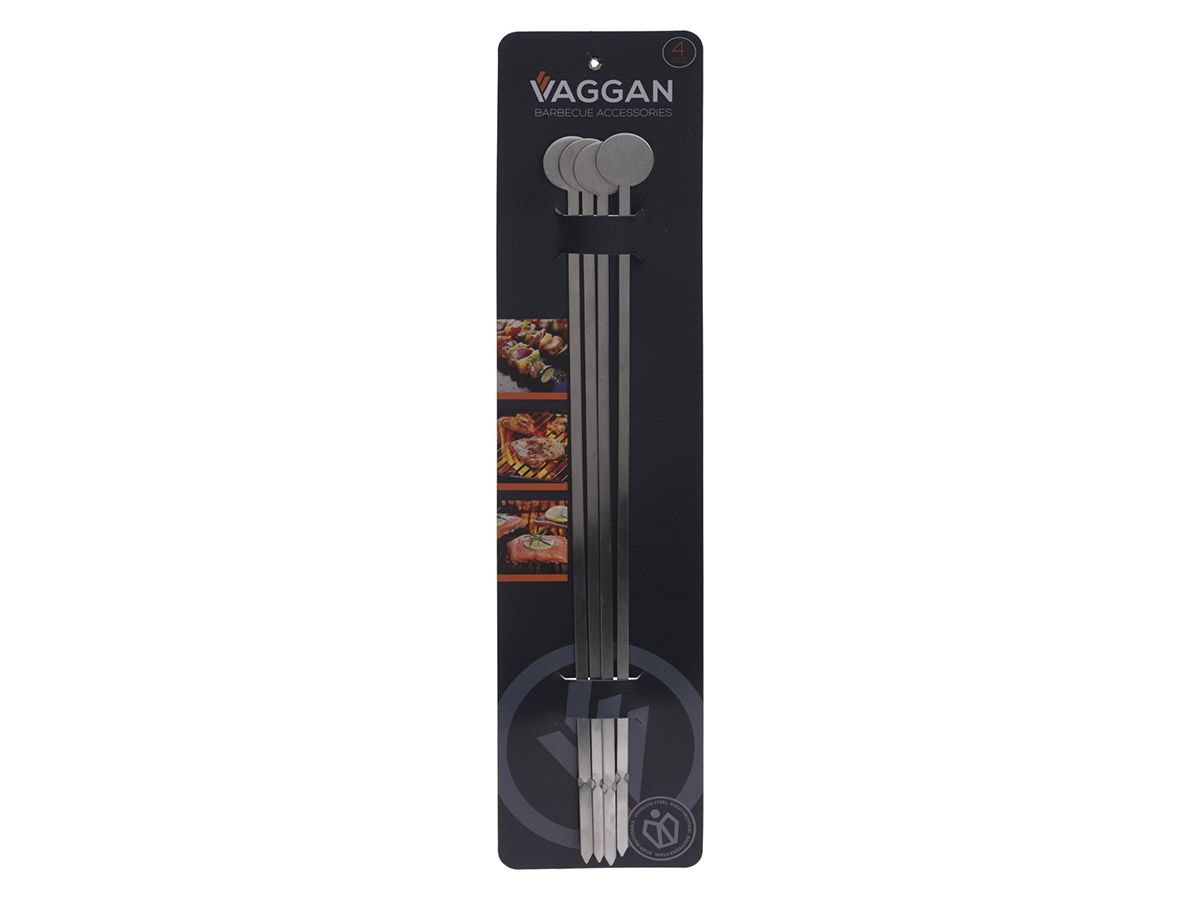 Vaggan 4 Stück Edelstahl Grillspieße