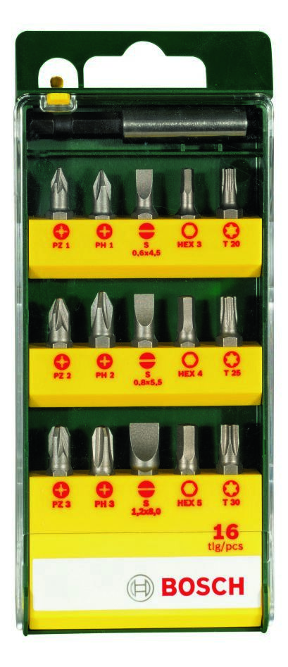 Set de 16 biți de șurubelniță Bosch Green Accessories 2607019453