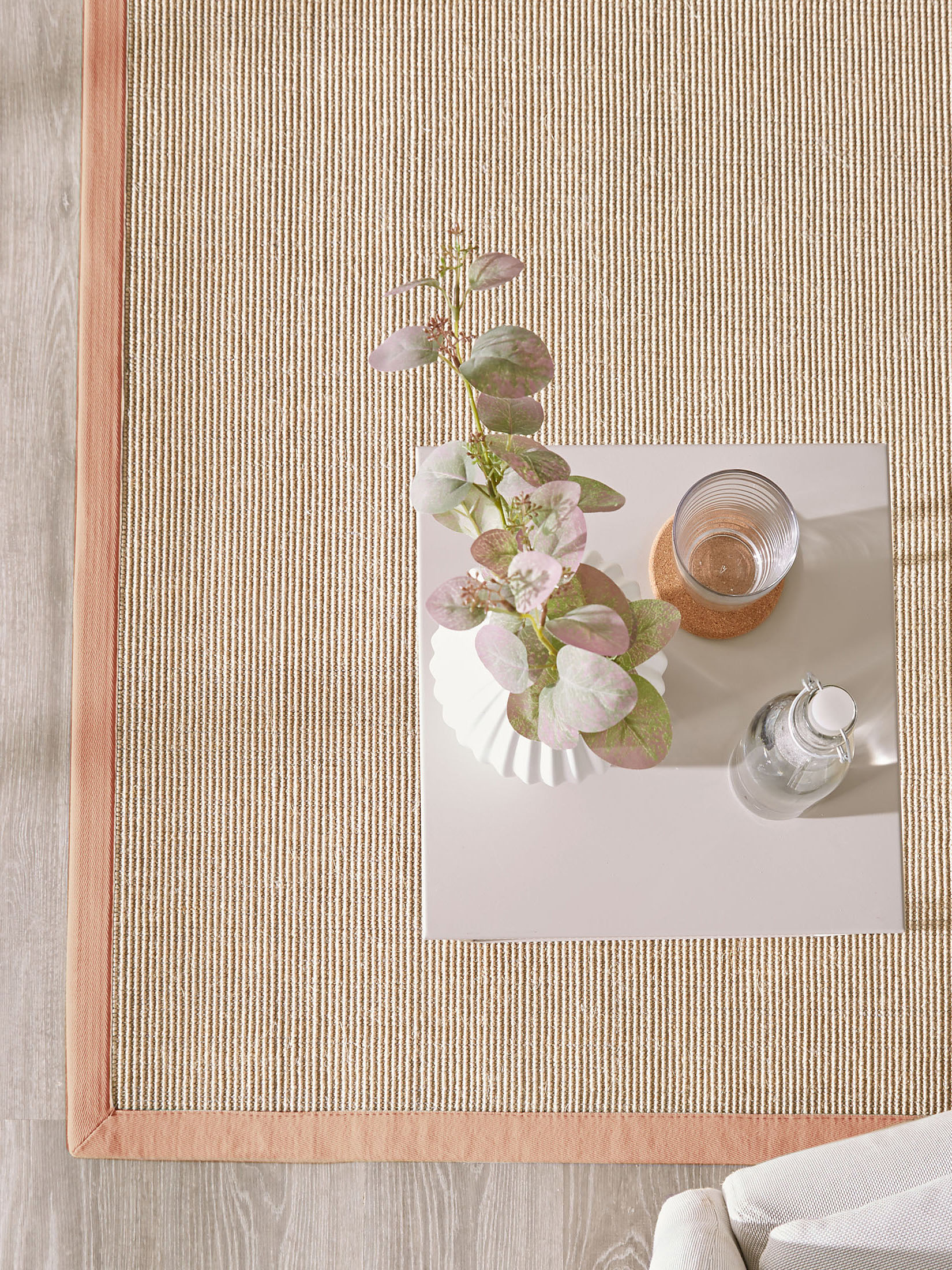 Aruba Pastell Sisal-Teppich, Apricot