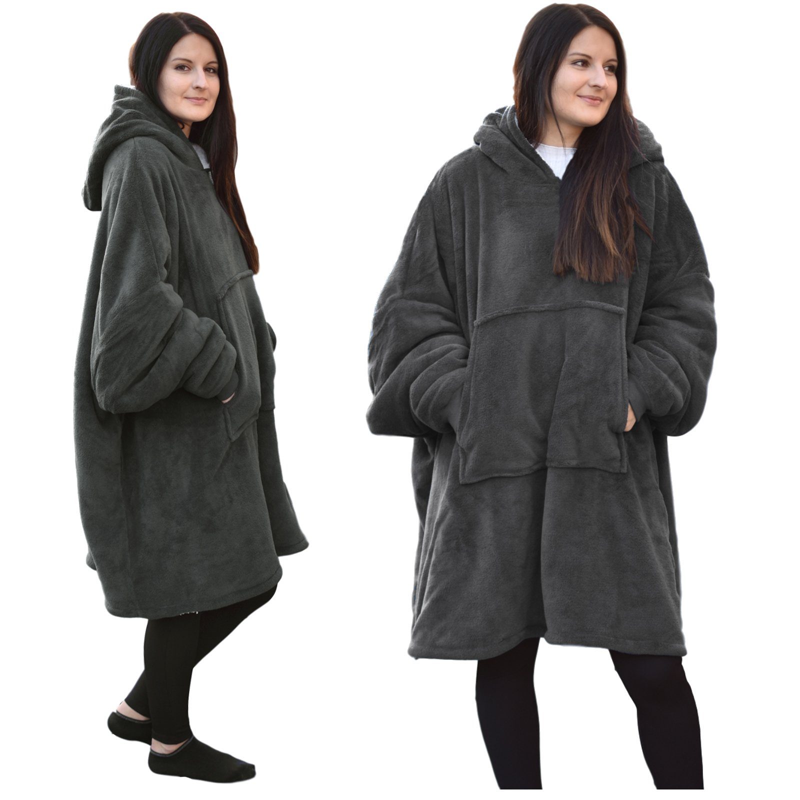 HOMELEVEL Bademantel Kuscheliger Flanell-Bademantel - 3XL Übergröße - Für Damen & Herren, Polyester