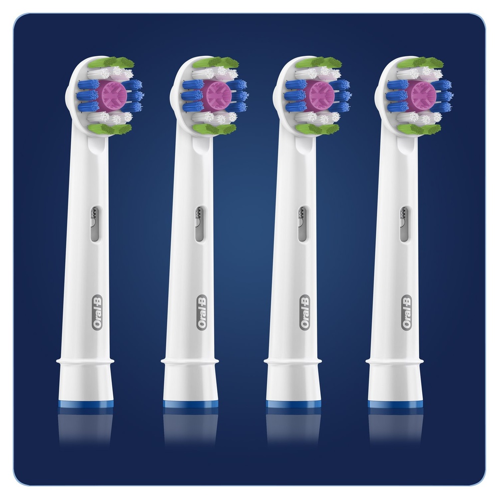 oral-b Oral-B 3D White Brossette Avec CleanMaximiser, 4 Brossettes De Rechange