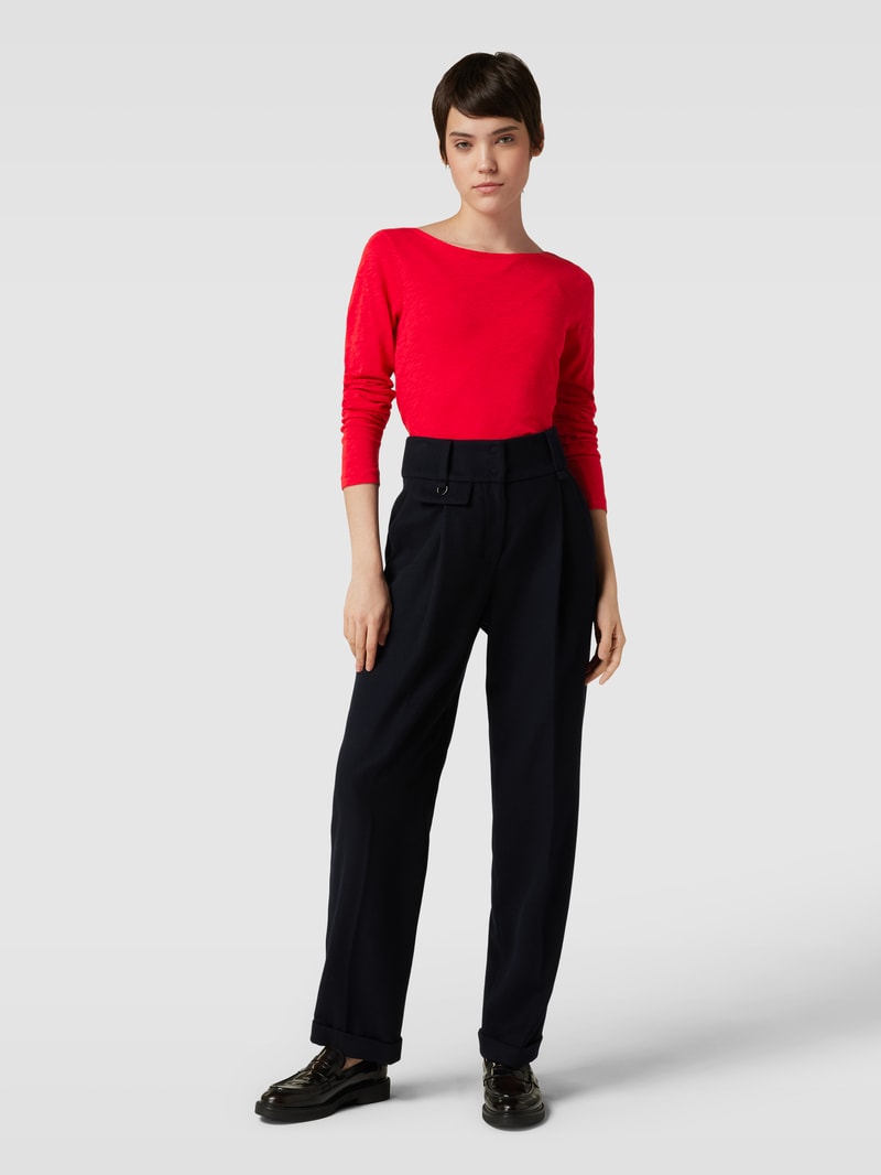 Longsleeve mit U-Boot-Ausschnitt in rot