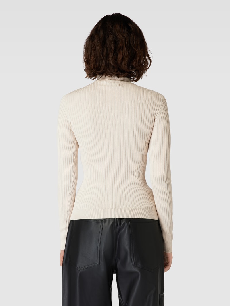 Rollkragenpullover aus Viskose-Mix Modell 'KAROL' in sand