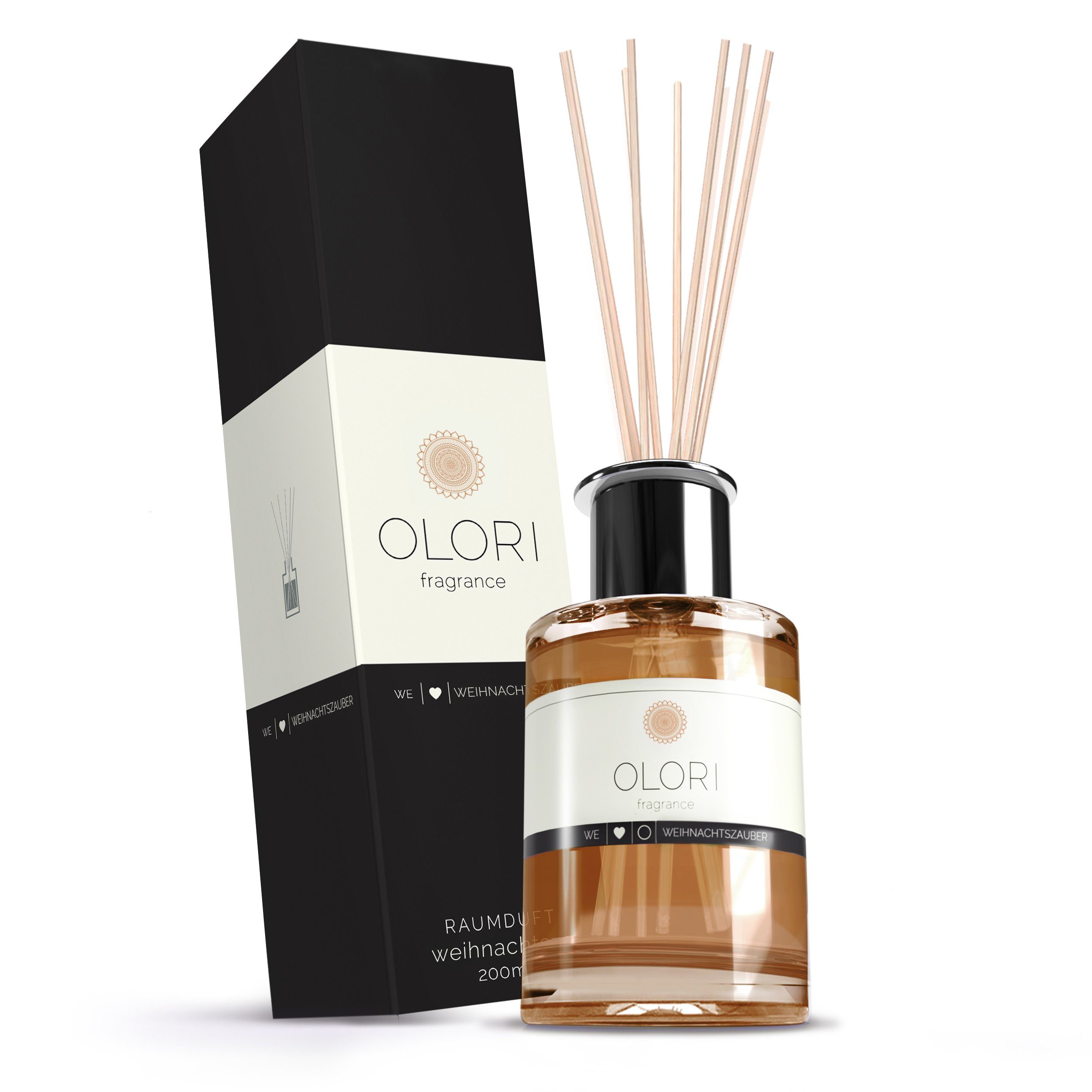 OLORI Raumduft Diffuser I Zimt/Orange I mit ätherischen Ölen I 200 ml (1-St)