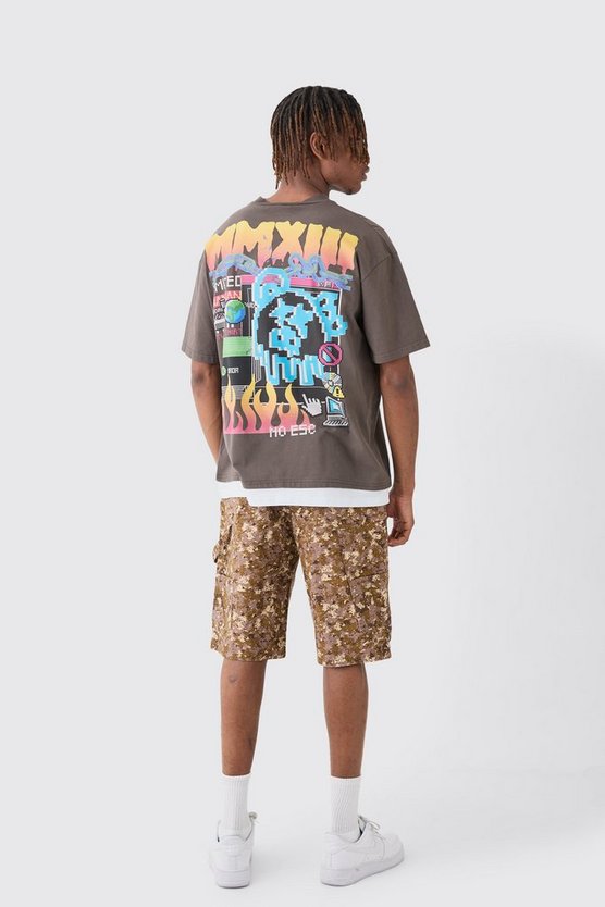 Tall Camouflage Twill Carpenter Shorts