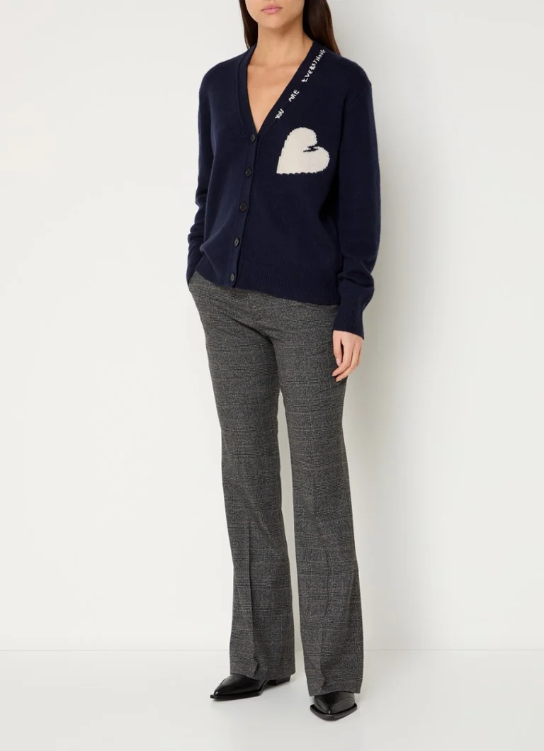 Cardigan Travia din cașmir cu cusături fine de la Zadig&Voltaire, cu model de cusătură
