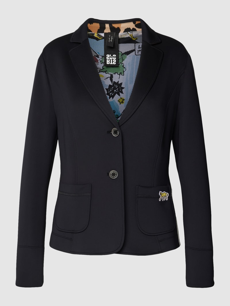 Blazer mit Reverskragen in schwarz