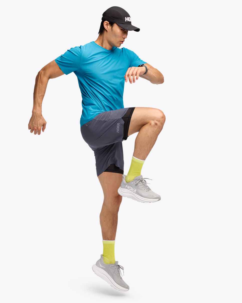 Glide 7-tommers shorts 2-i-1 Charcoal Grey