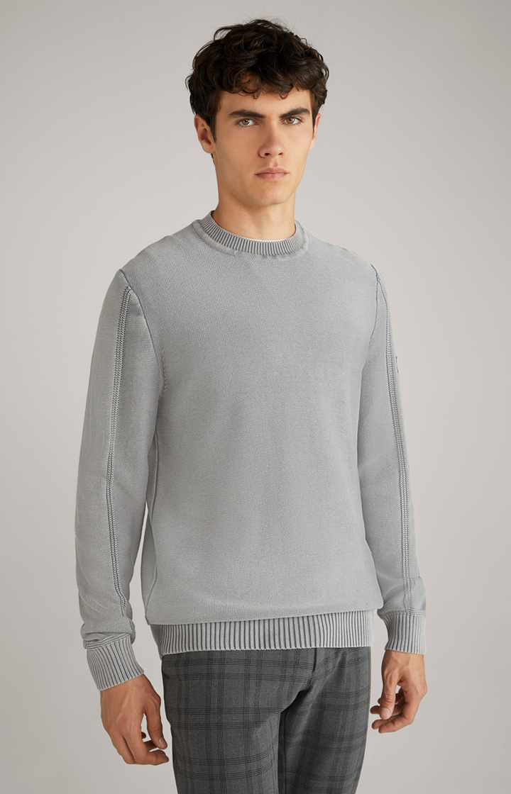 Baumwoll-Pullover Howard in Grau meliert