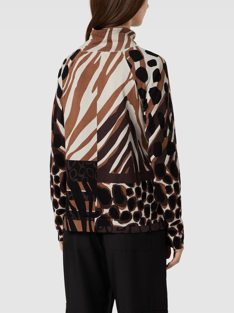 Sweatshirt in Strick-Optik in schwarz