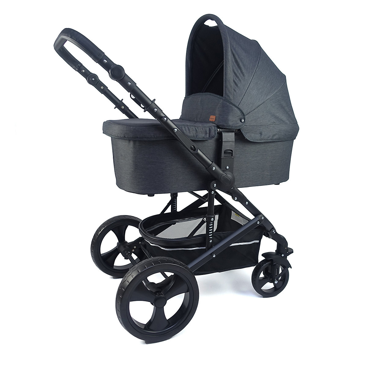 3in1 Kombi Kinderwagen Set Kalani mit Tragewanne grau melange Kombikinderwagen