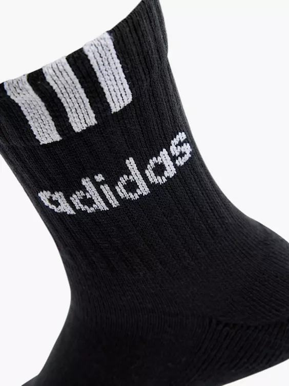 adidas 3 Streifen Linear 3er Pack Crew Socken