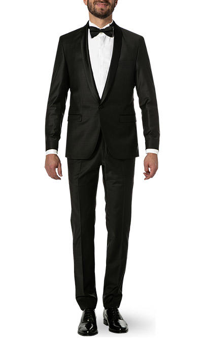 KARL LAGERFELD, Smoking, Schurwoll-Stretch, schwarz