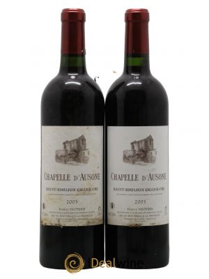 Chapelle d'Ausone Second vin  2005 - Lot de 2 Bouteilles