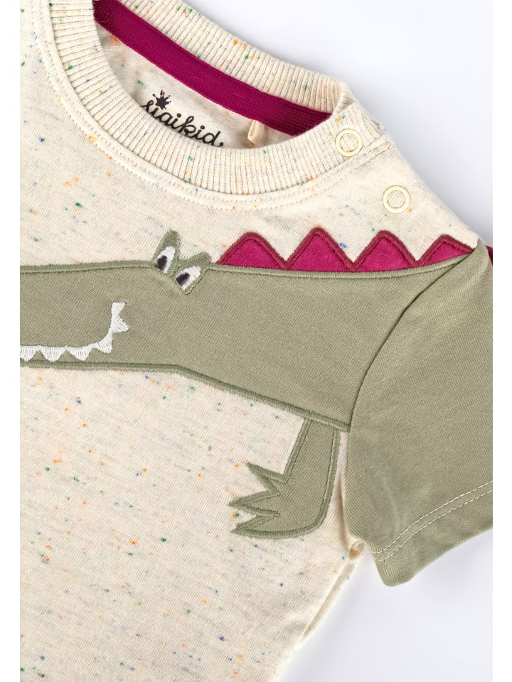 Sigikid T-Shirt Happy Crocodile in ecru bunt meliert günstig kaufen