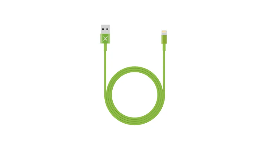 Xlayer Kabel Colour Line Lightning Lade/Sync-Kabel 1m Green