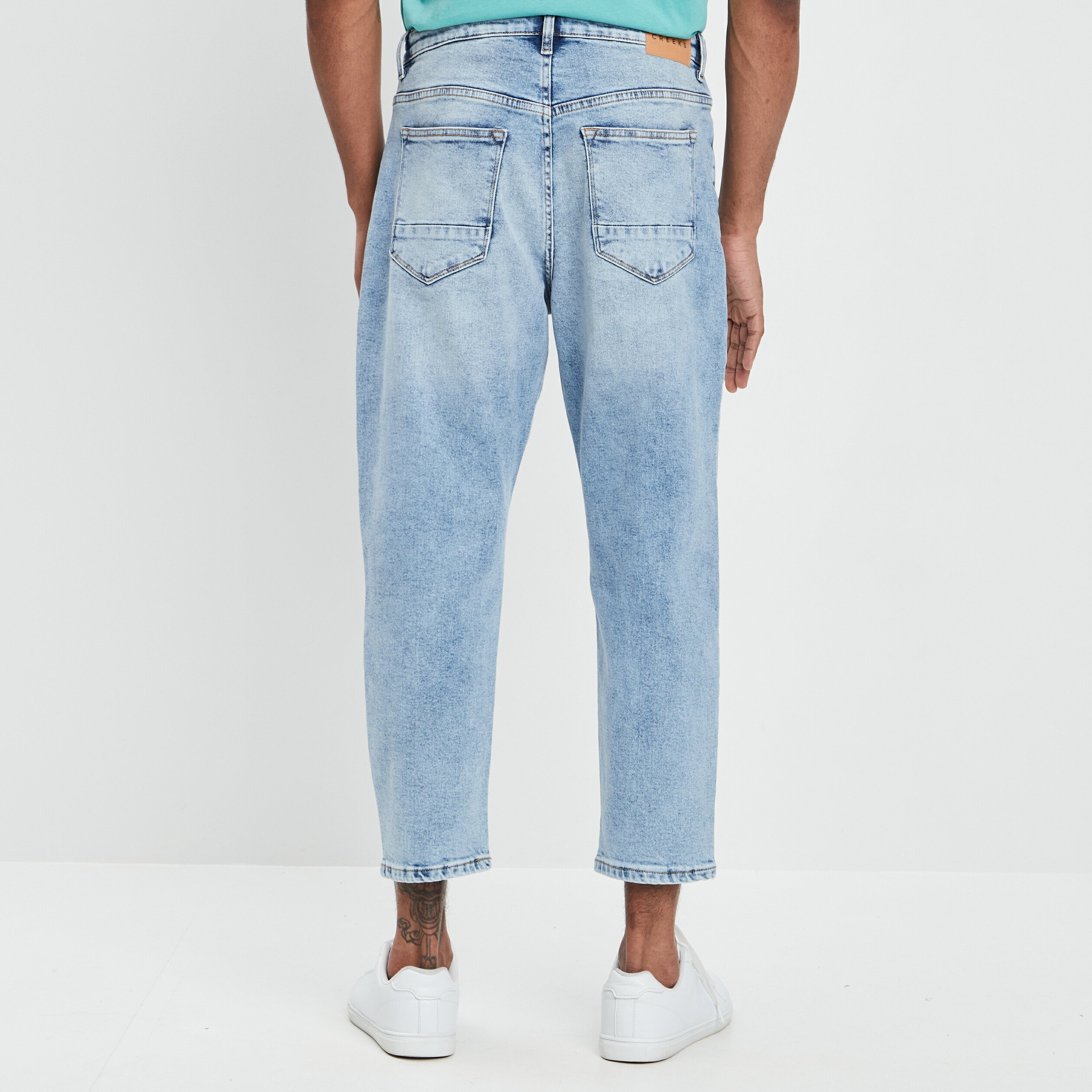 Jeans droit denim bleach homme | La Halle