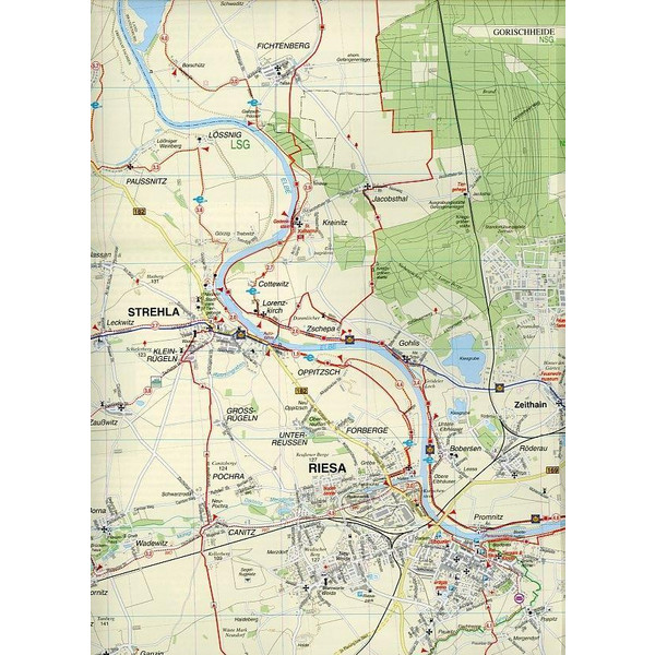 Riesa, Oschatz, Großenhain und Umgebung 1 : 50 000 - Wanderkarte