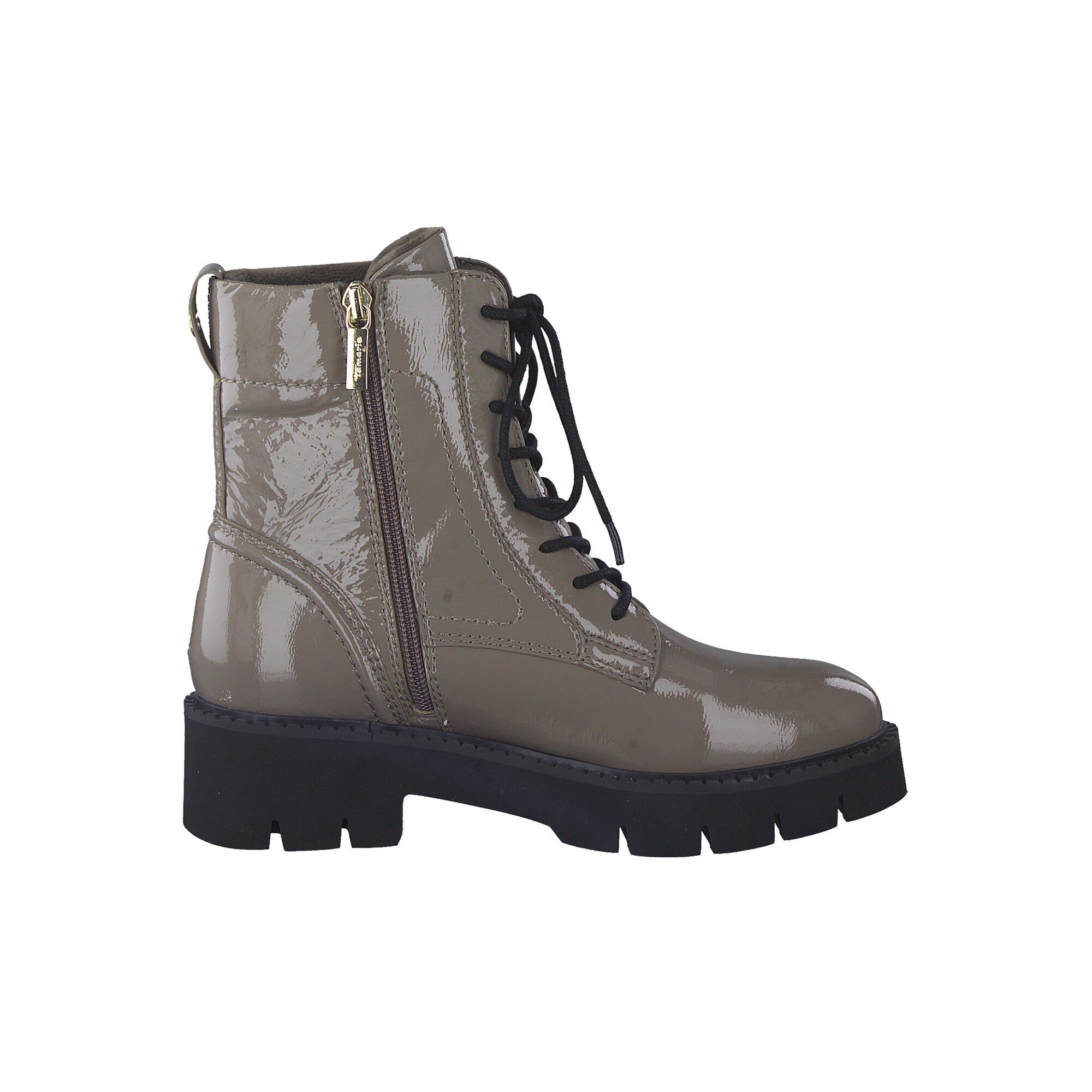 Bottines montantes lacets dessus cuir