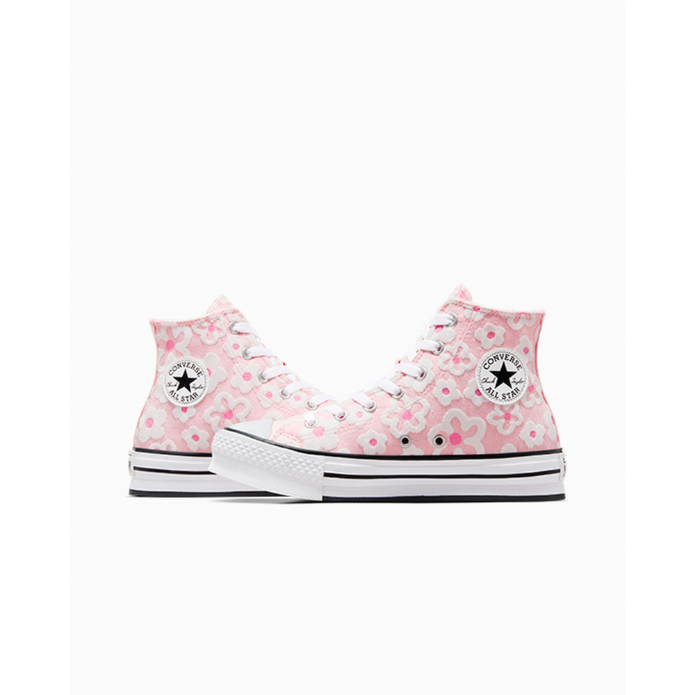Converse Chuck Taylor All Star Lift Platform Flower Embroidery A06324C / pink