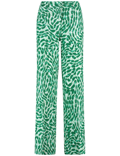 Gemusterte Leinenhose MIR꞉JA WIDE LEG