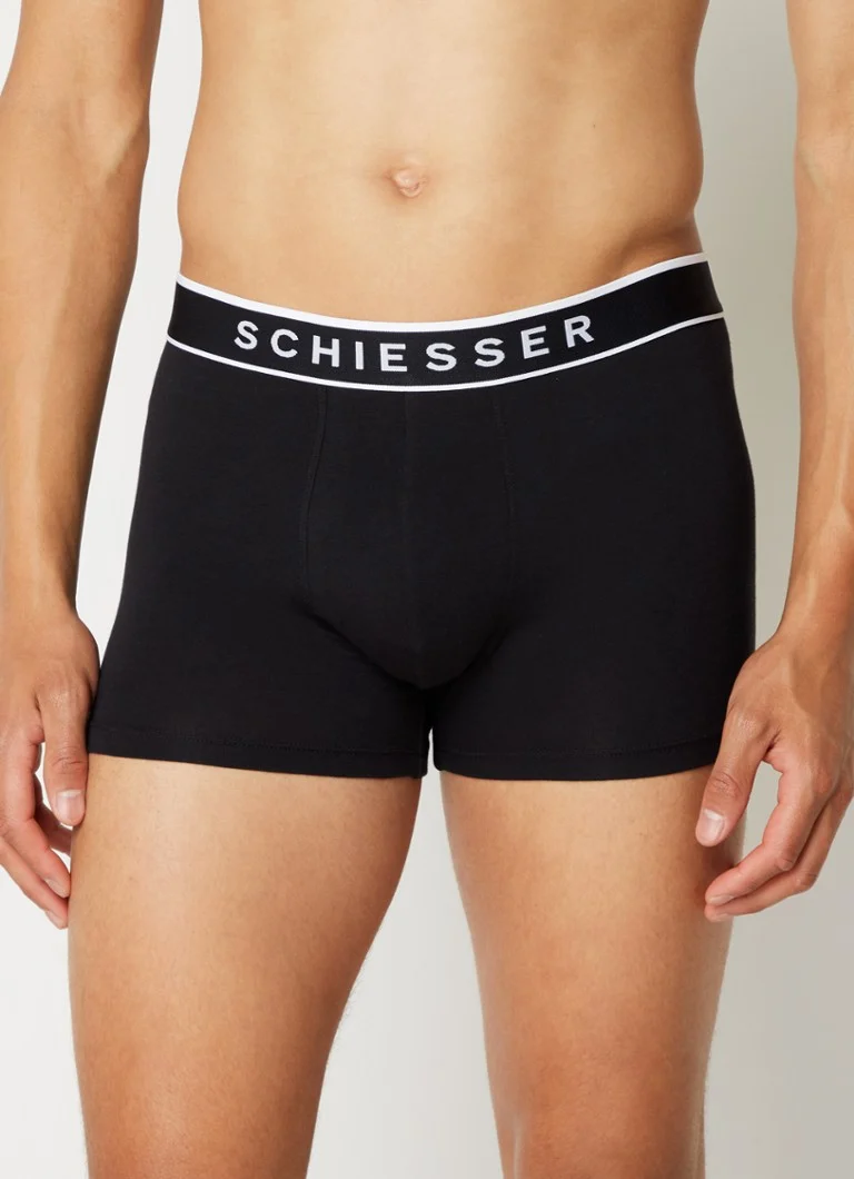 Schiesser Boxer shorts with logo band in 3-pack