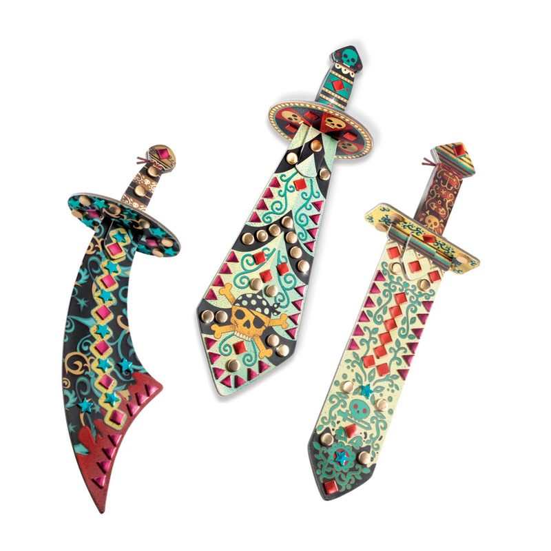 3 sabres à décorer - Comme un pirate Djeco