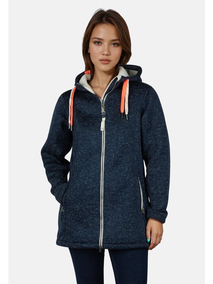 Salzhaut Strickfleecemantel Tärgern in Navy günstig kaufen