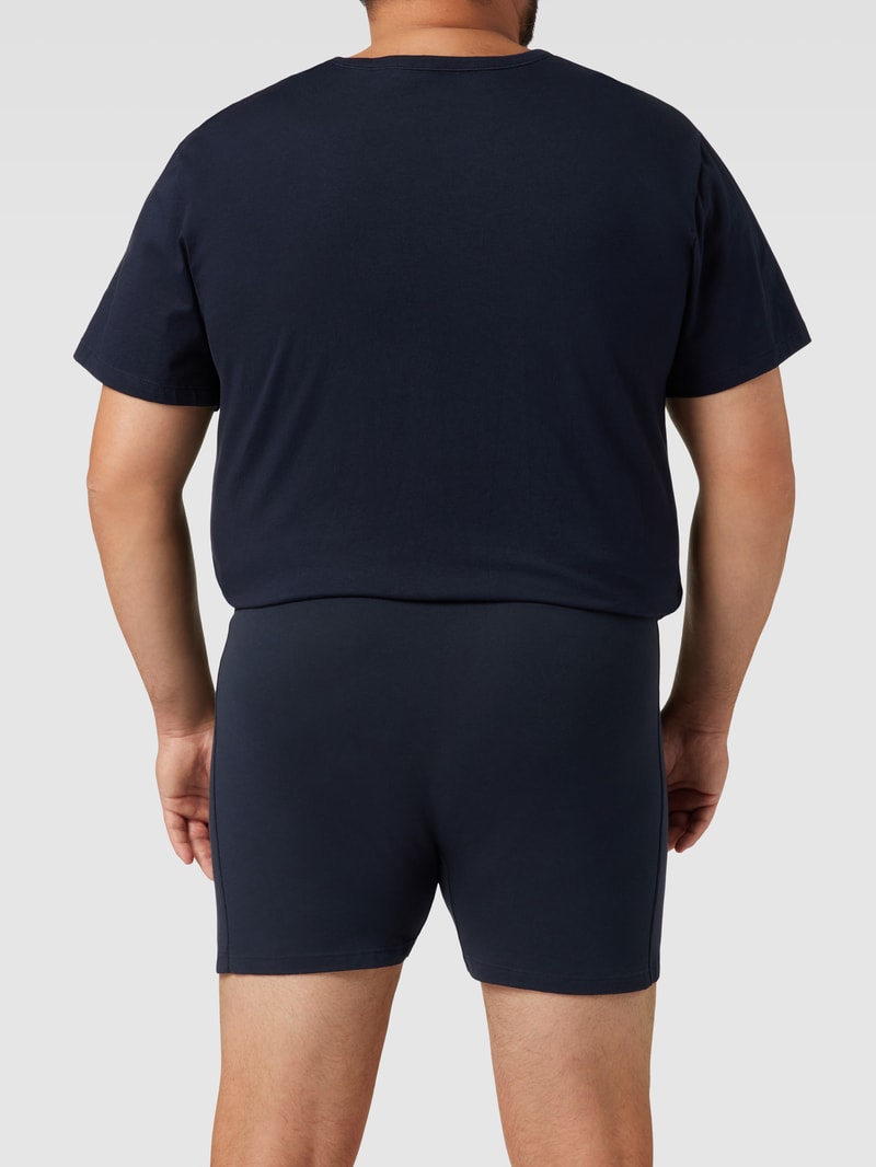 PLUS SIZE Trunks mit Logo-Bund im 3er-Pack in dunkelblau