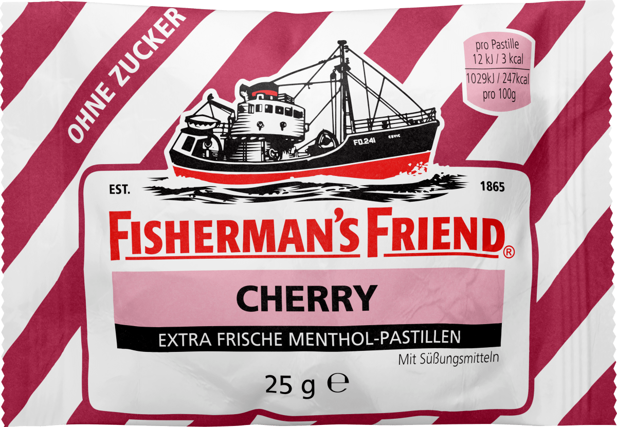 Pastillen, wild cherry, Wildkirsche, zuckerfrei, 25 g